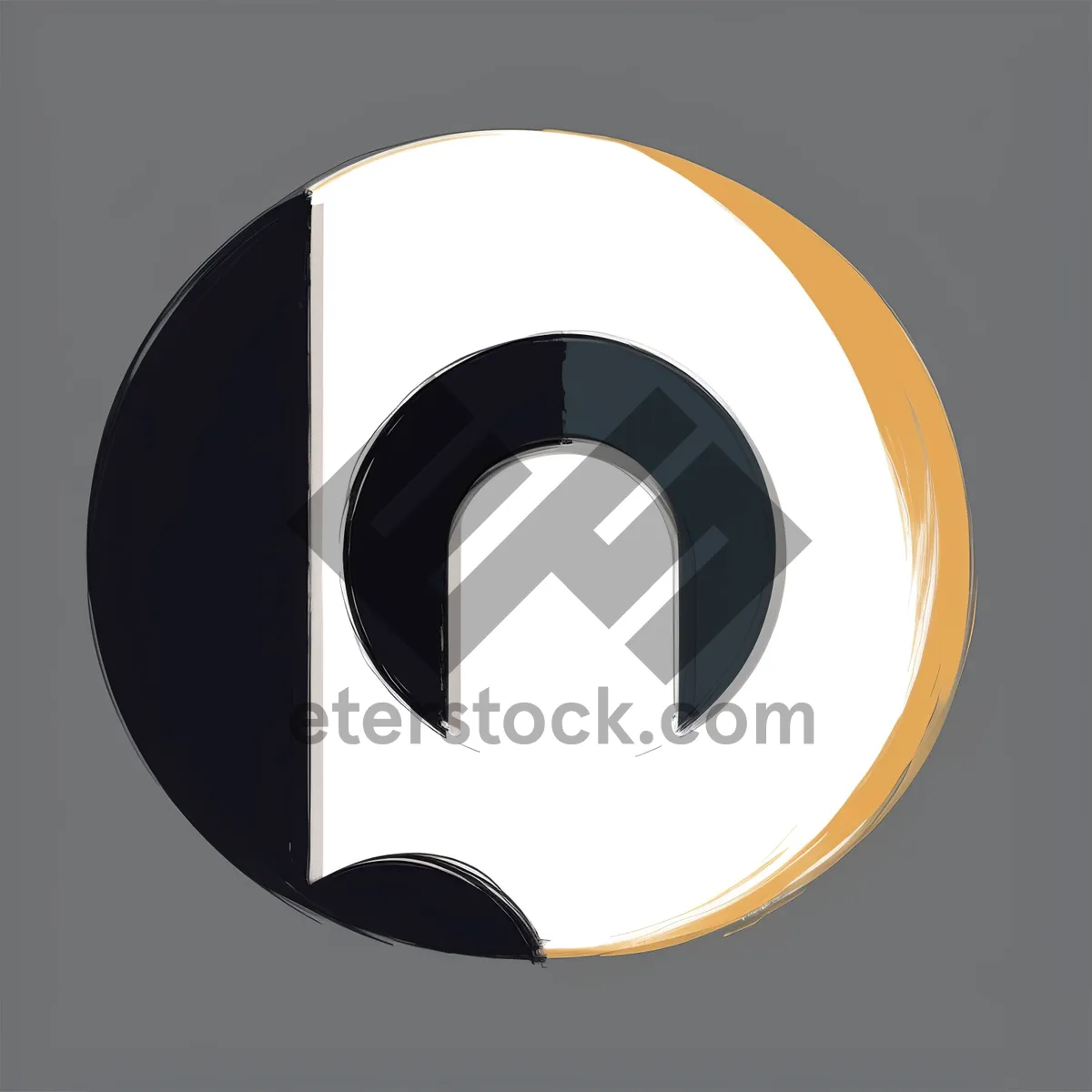 Picture of Shiny 3D Black Icon Design: Bay Button Logo