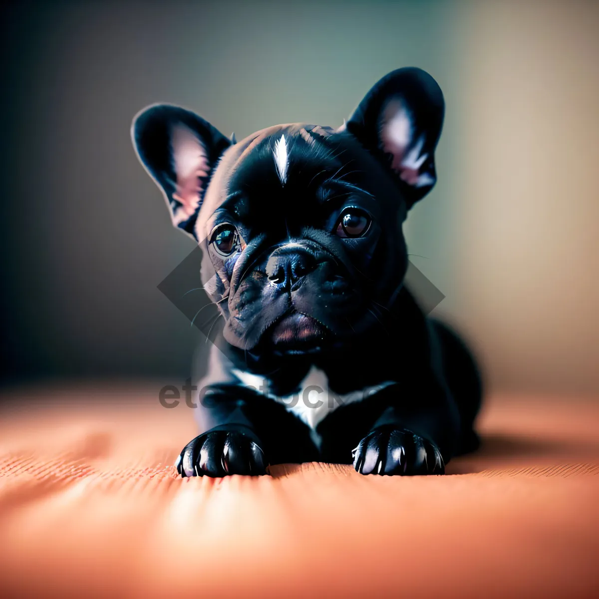 Picture of Bulldog Puppy - Adorable Purebred Canine Portrait