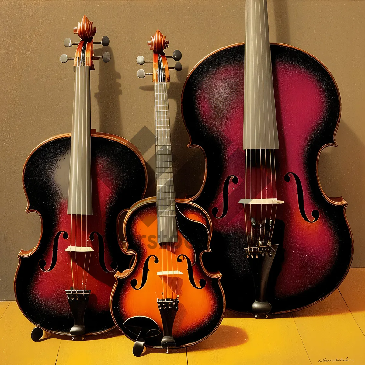 Picture of Melodic String Symphony: A Harmonious Collection of Instruments