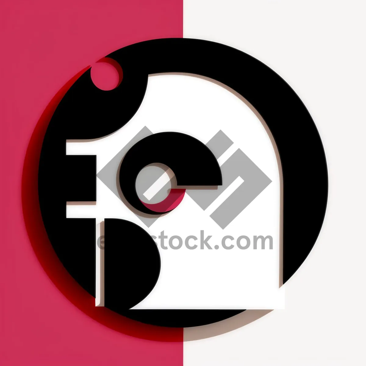 Picture of Symbolic Black Cartoon Icon: Video Disk Sign