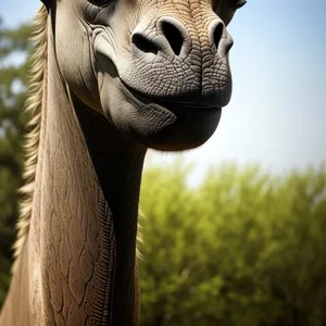 Wild Camel Sculpture with Majestic Totem Pole Head