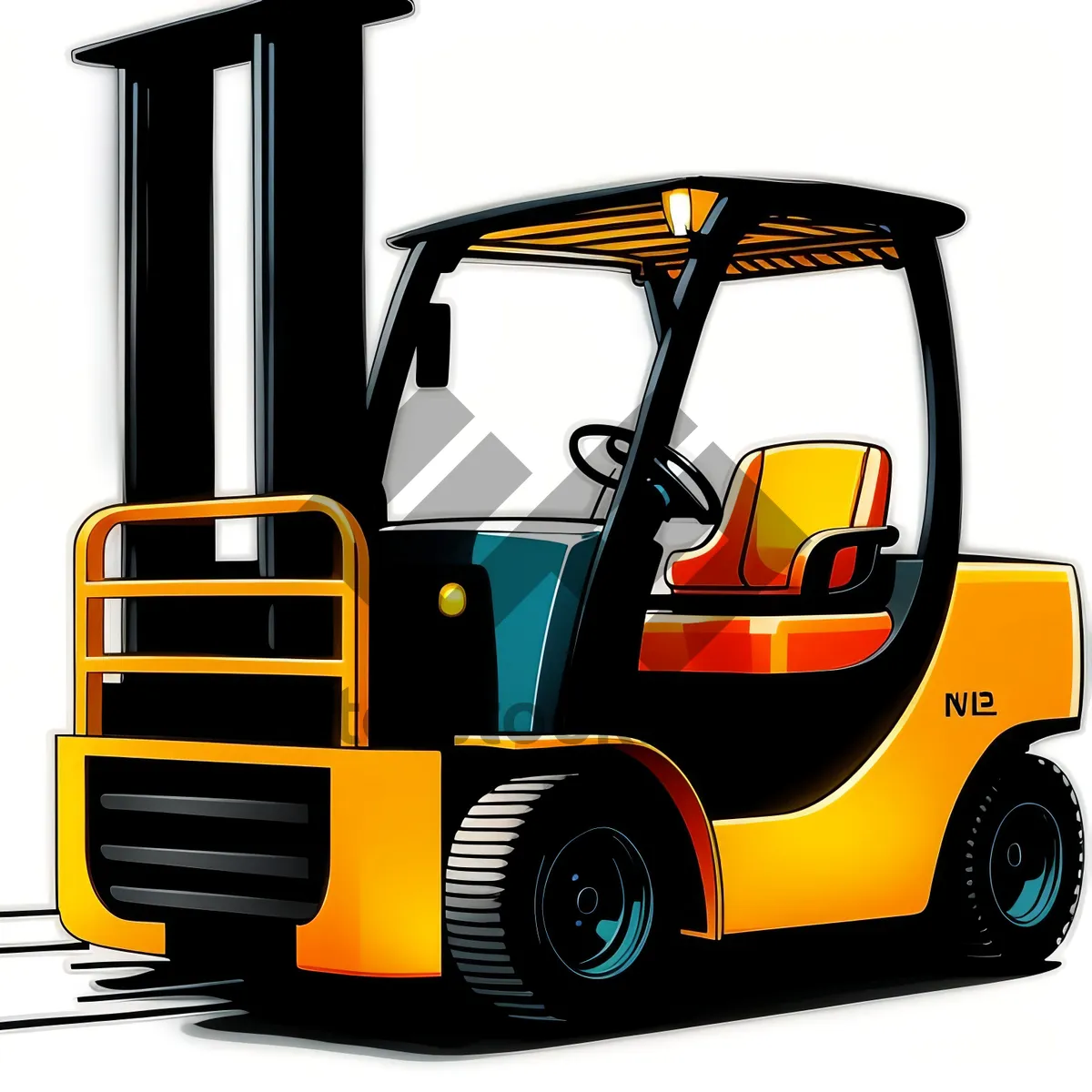 Picture of Transportation Truck with Forklift for Golf Course