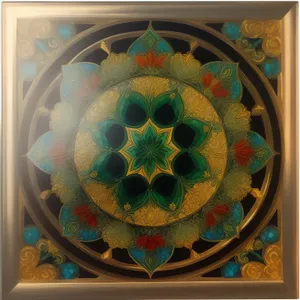 Vibrant Mosaic Window Art: Colorful design with artistic patterns.