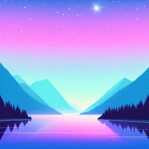 Snowy Starry Night: Winter Celebration with Bright Stars