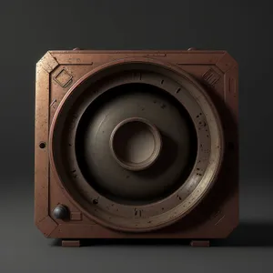 Modern Black Stereo Speaker with Volume Control