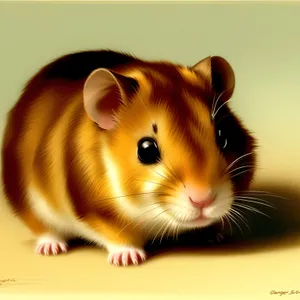 Furry Cutie with Whiskers: Adorable Hamster Pet Portrait