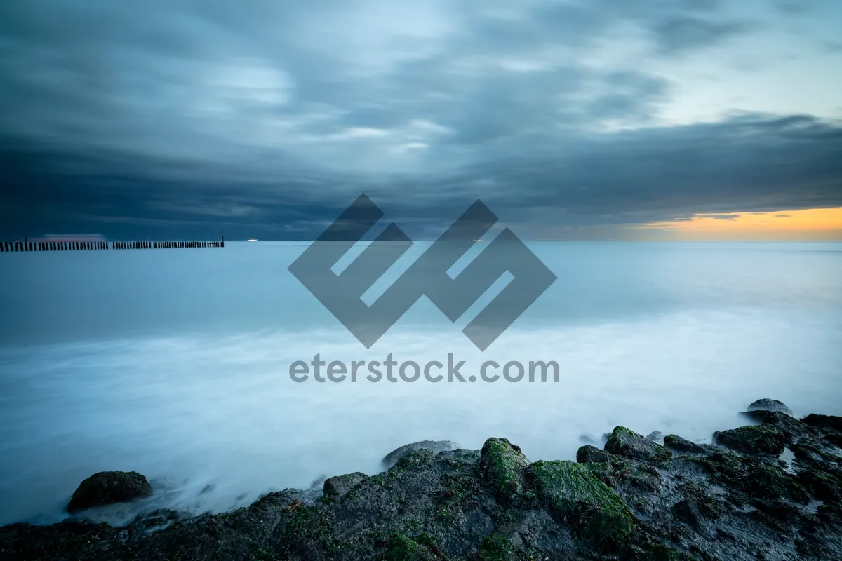 Picture of Sunny Cape Shoreline Sunset Scenic Seascape View