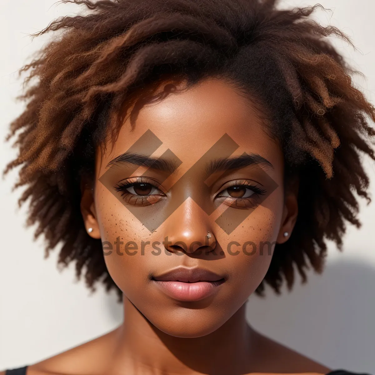 Picture of Stunning Afro Model with Flawless Skin and Mesmerizing Eyes