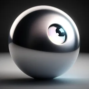 Glass Satellite Icon - Shiny 3D Sphere Design