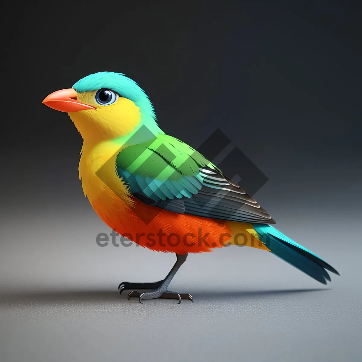 Picture of Colorful Parrot Perched on Branch