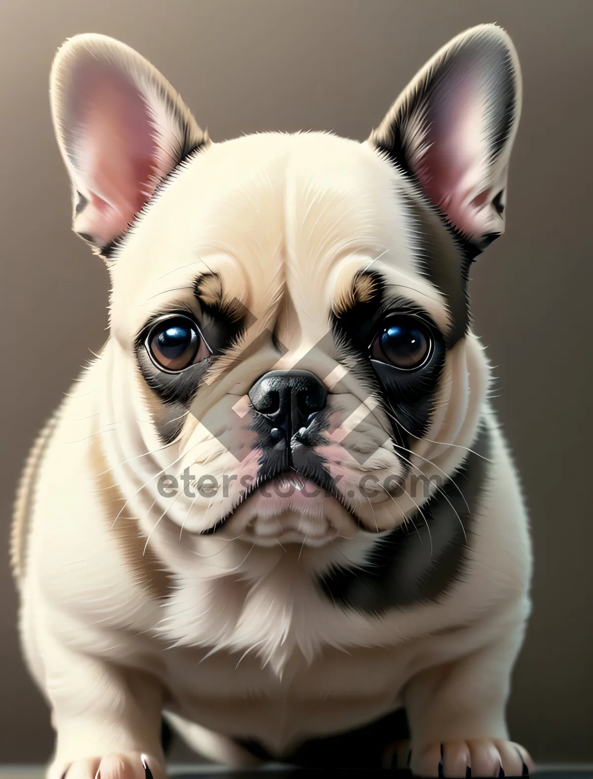 Picture of Adorable Bulldog Puppy: Purebred Canine with Wrinkles