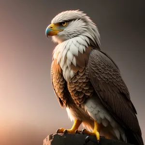 Vibrant Predator in Flight - Majestic Hawk