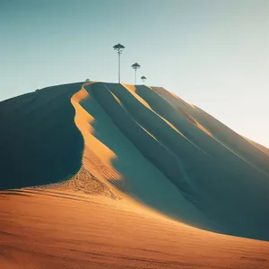 Sunset Over Desert Dunes: A Serene Adventure