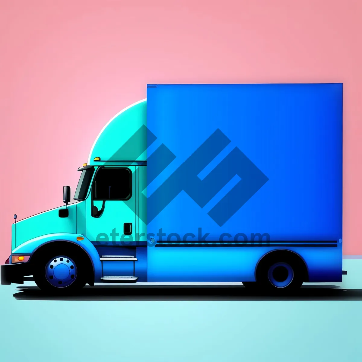 Picture of Transportation Icon: Cargo Truck for Export Deliveries