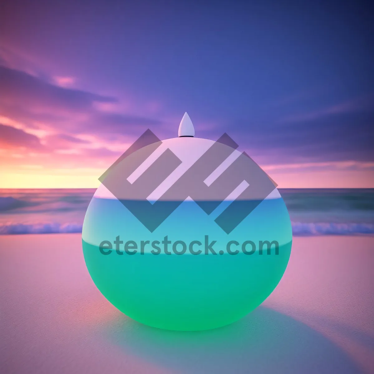 Picture of Vibrant Political Symbol - Glowing Round Button with Flag