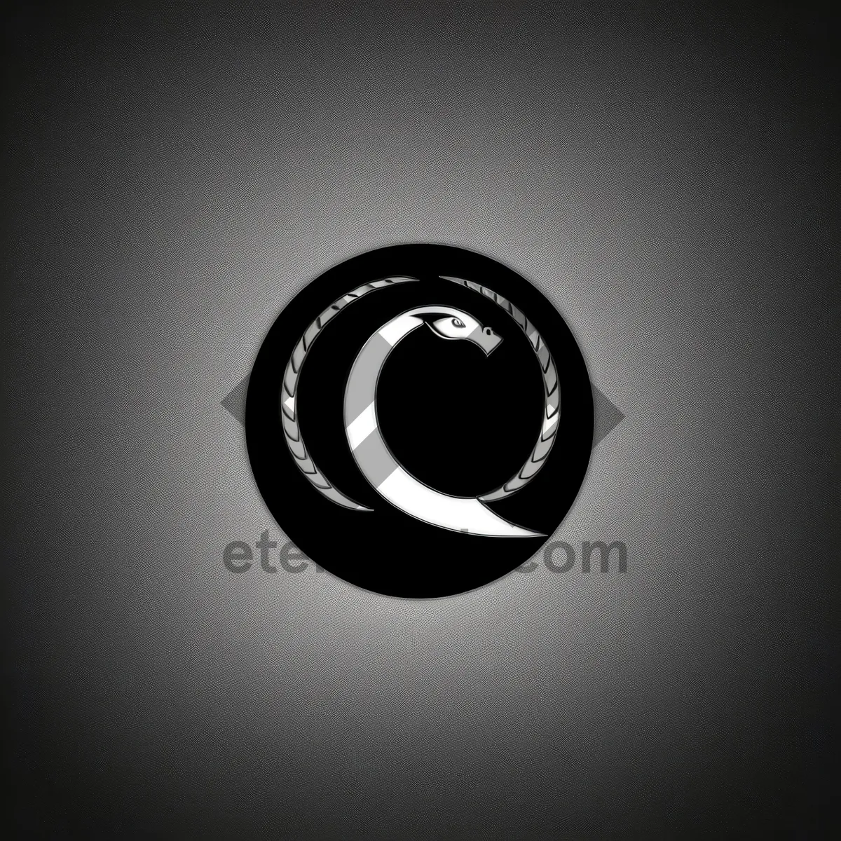 Picture of Shiny Black Circle Button: 3D Light Swirl