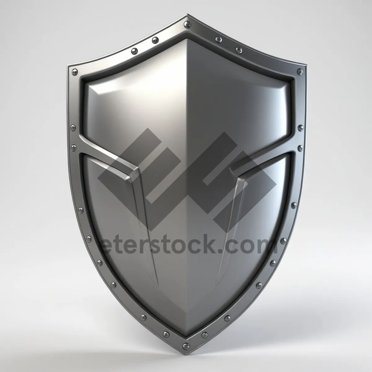 Picture of Shiny 3D shield emblem symbol graphic design