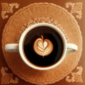 Morning Coffee Cup on Saucer with Aroma