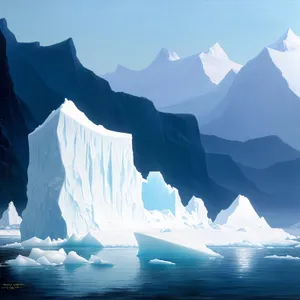 Majestic Arctic Mountains Over Frozen Ocean