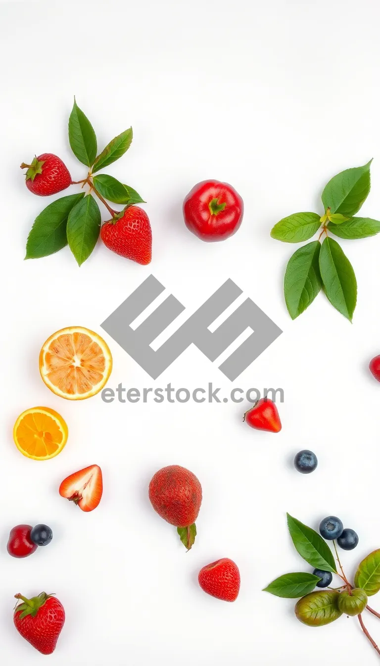 Picture of Sweet Fruit Pattern Design with Orange and Berries