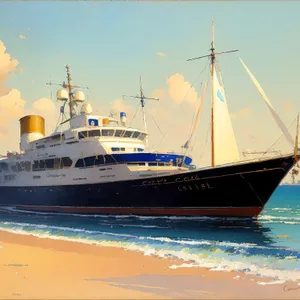 Majestic Seafarer: Ocean-bound Passenger Liner