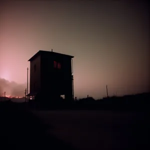 Spectacular Coastal Beacon at Sunset