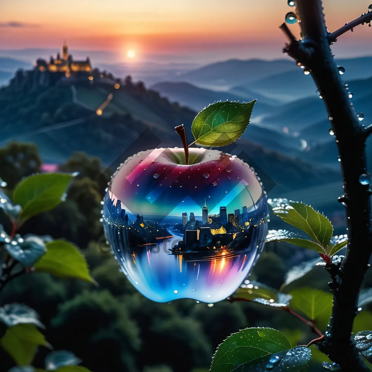 Picture of Juicy Apple - Fresh and Ripe Fruit Rich in Vitamins