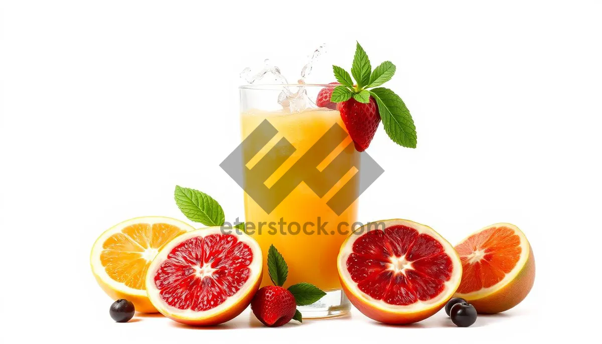 Picture of Refreshing citrus berry cocktail with sliced lemon garnish.