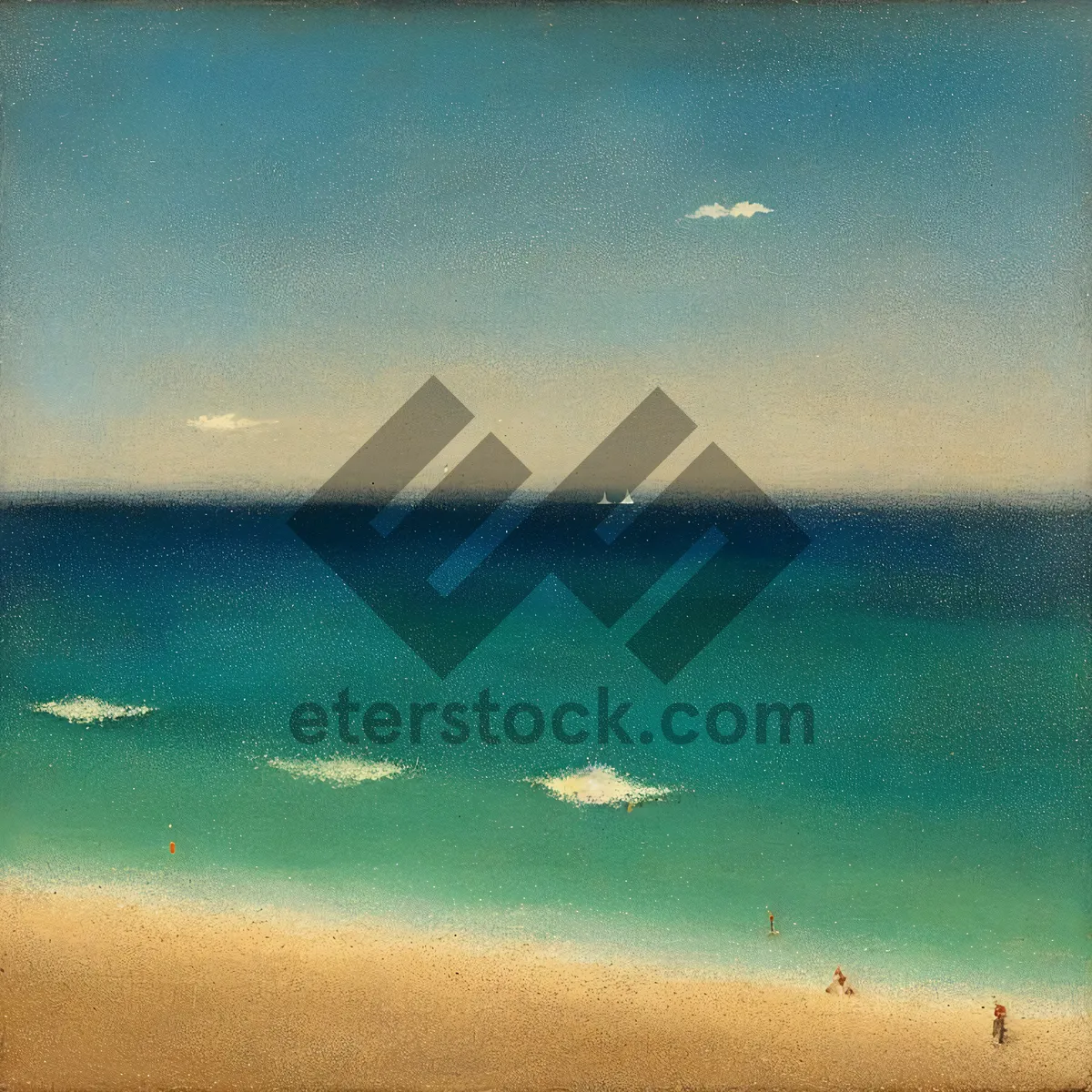 Picture of Tropical Paradise: Sun-kissed Waves on a Scenic Beach
