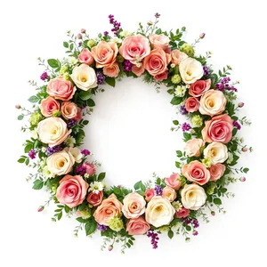 Floral Circle Ornate Decoration Element