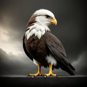Regal Raptor: Majestic Bald Eagle Spreading Its Wings