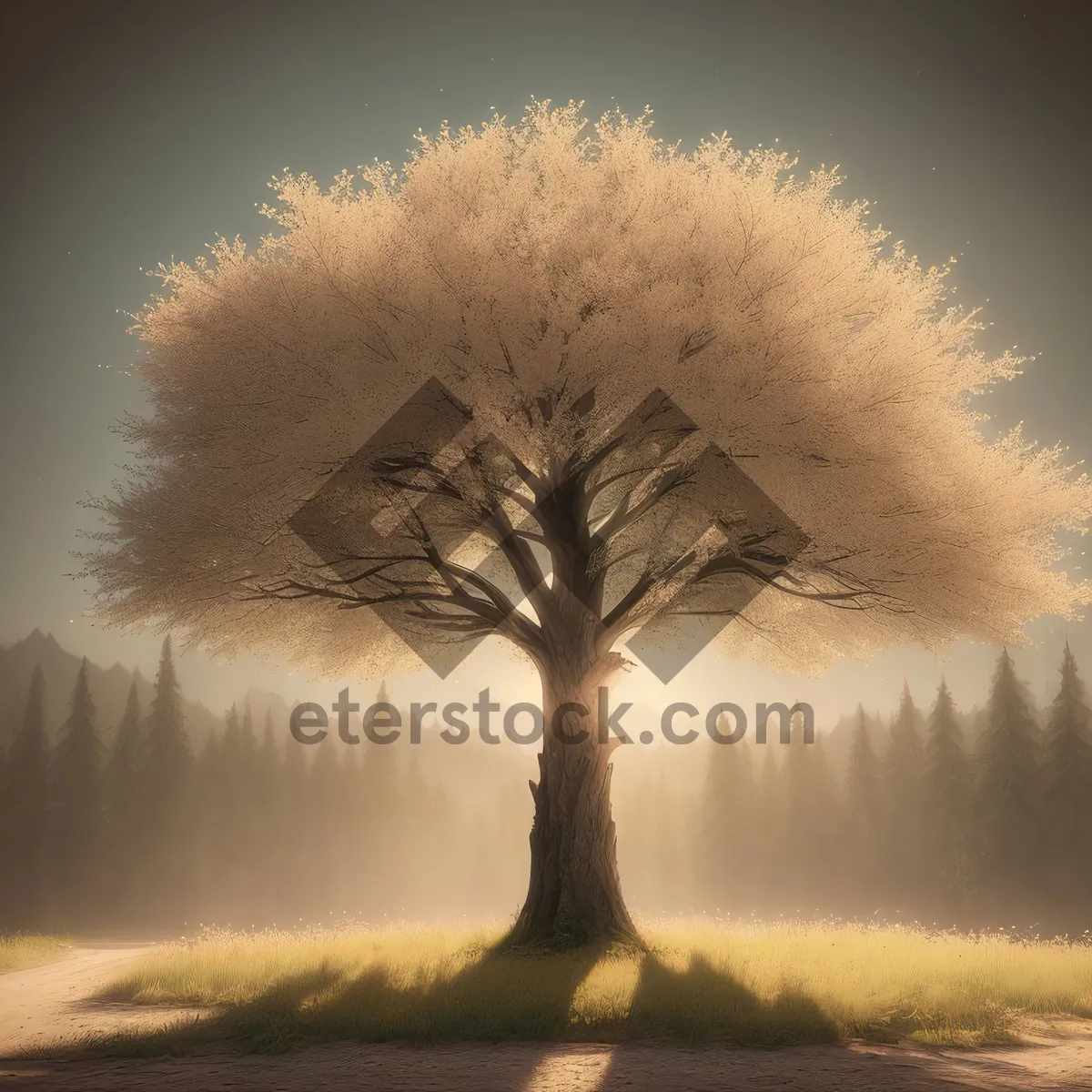 Picture of Winter Wonderland: Majestic Trees in a Frosty Landscape