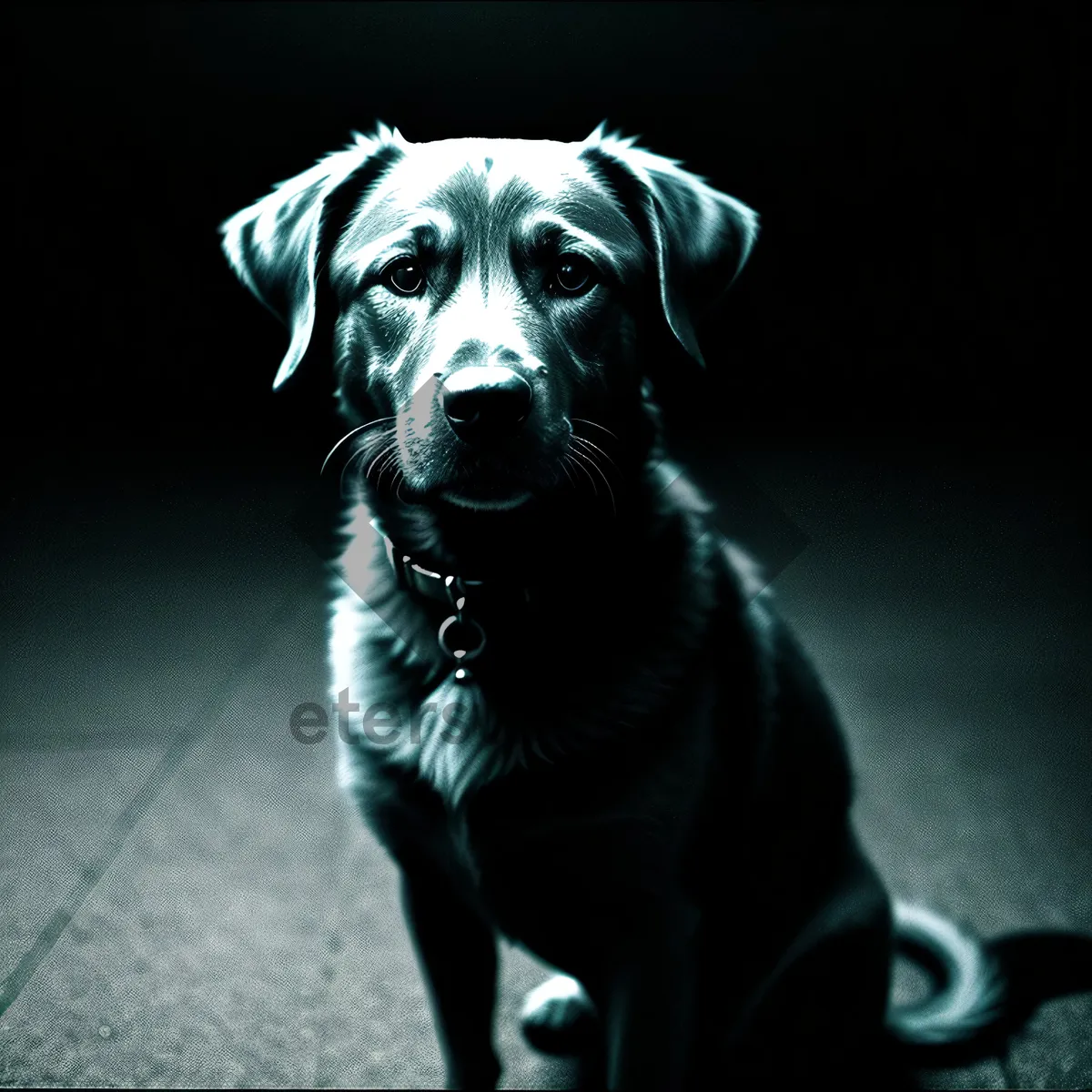 Picture of Adorable Black Dalmatian Puppy on Leash