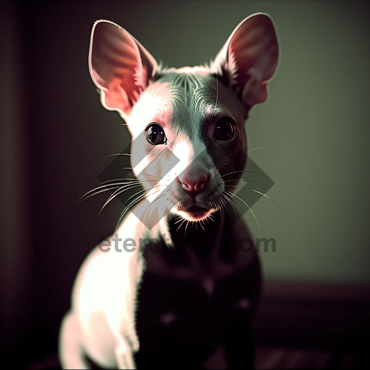 Picture of Furry Whisker Buddies: Playful Cat and Adorable Dog Portrait