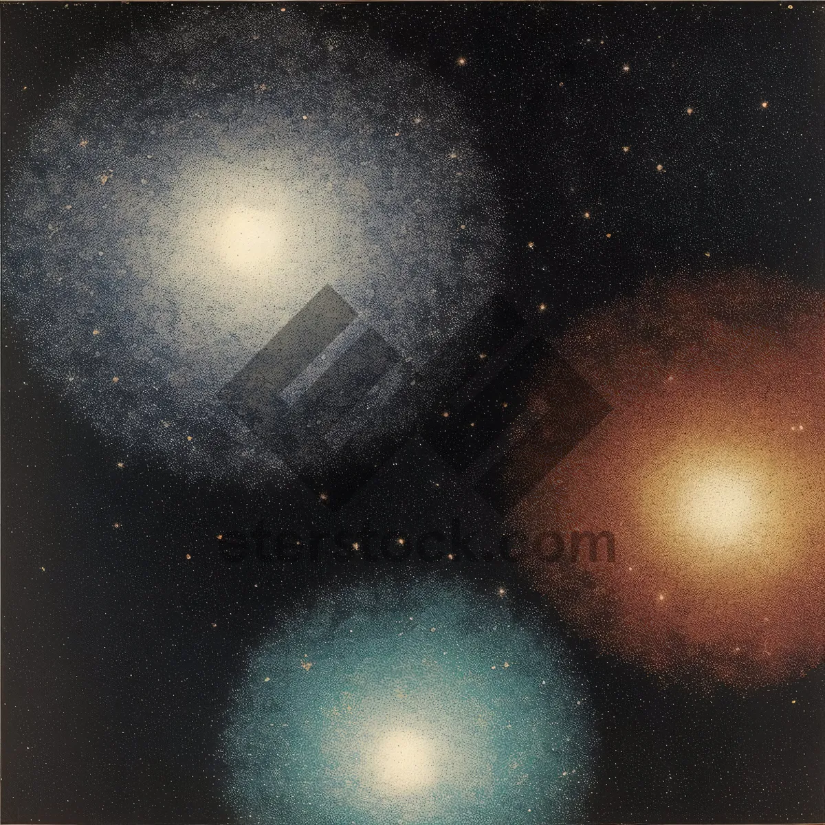 Picture of Fantasy Space Galaxy Universe Cosmic Clouds Planet Moon