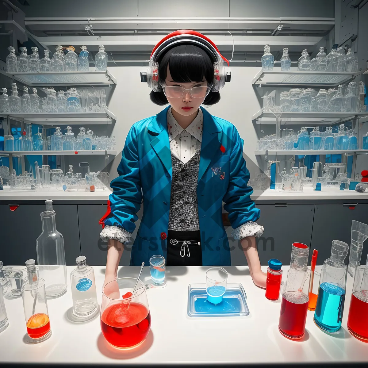 Picture of Professional pharmacist at work in a medical laboratory