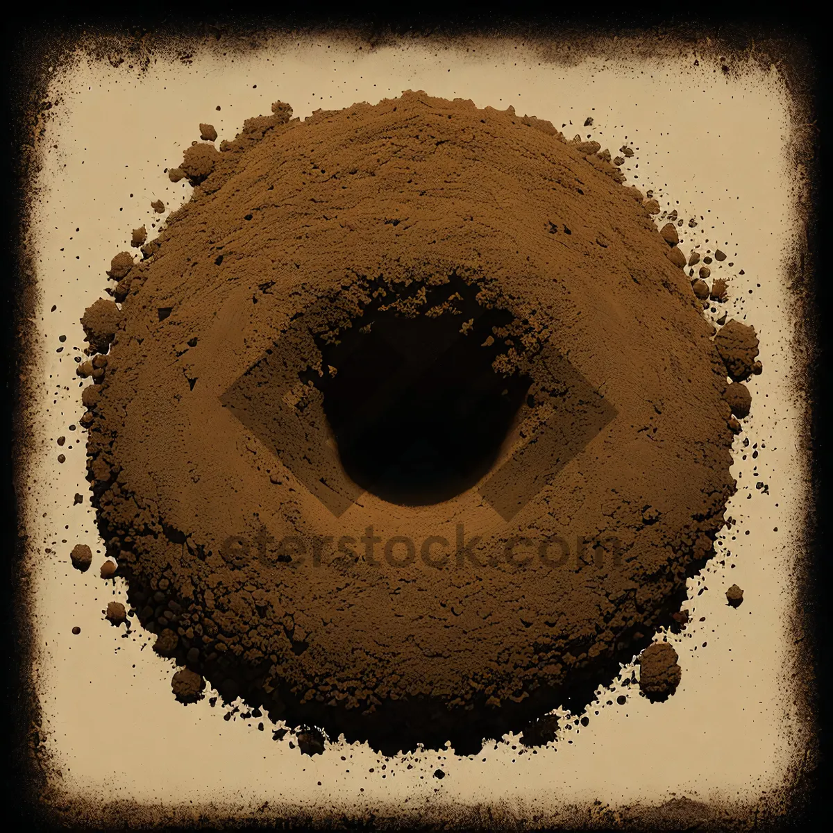 Picture of Vintage Grunge Paper Towel with Rusty Hole