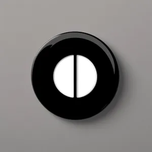 Shiny Black Seal Symbol - 3D Design