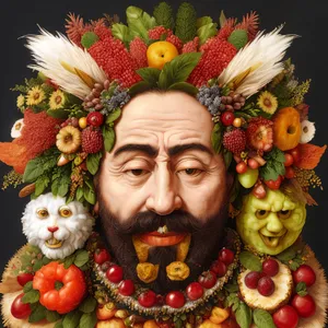 Festive Pineapple Fruit Bouquet Mask