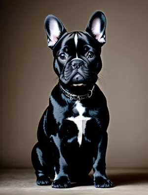 Black Boxer Dog In Mask: Adorable Canine Camouflage