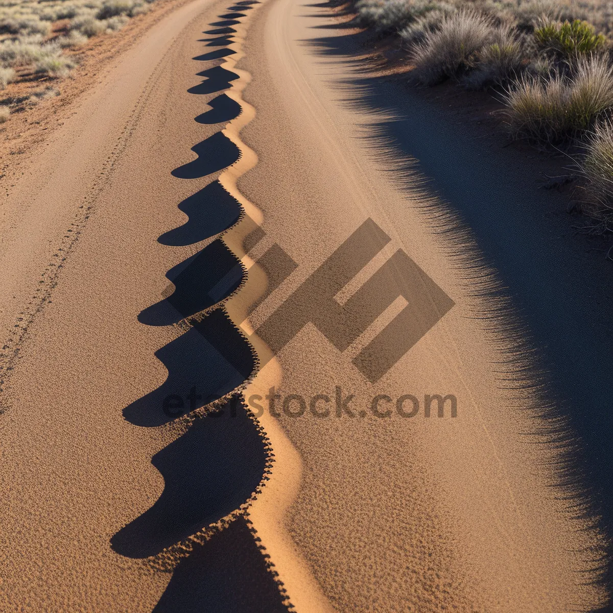Picture of Scenic Summer Highway Journey Across Desert Sands