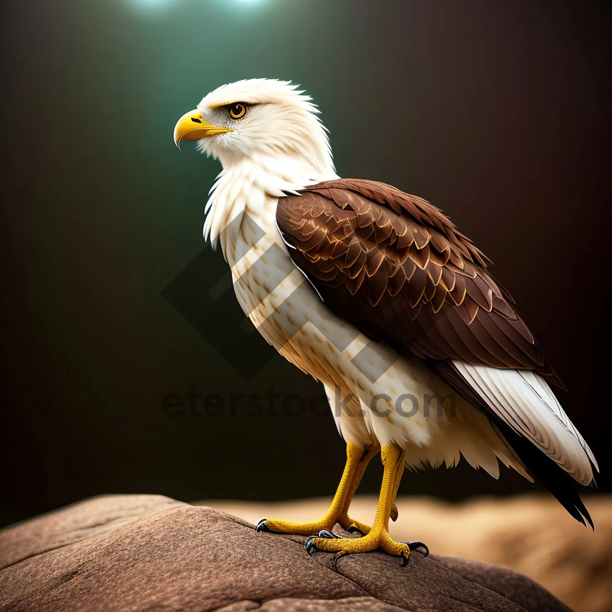 Picture of Bald Eagle in Flight with Sharp Gaze