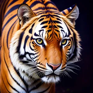 Wild Tiger Cat with Striking Stripes