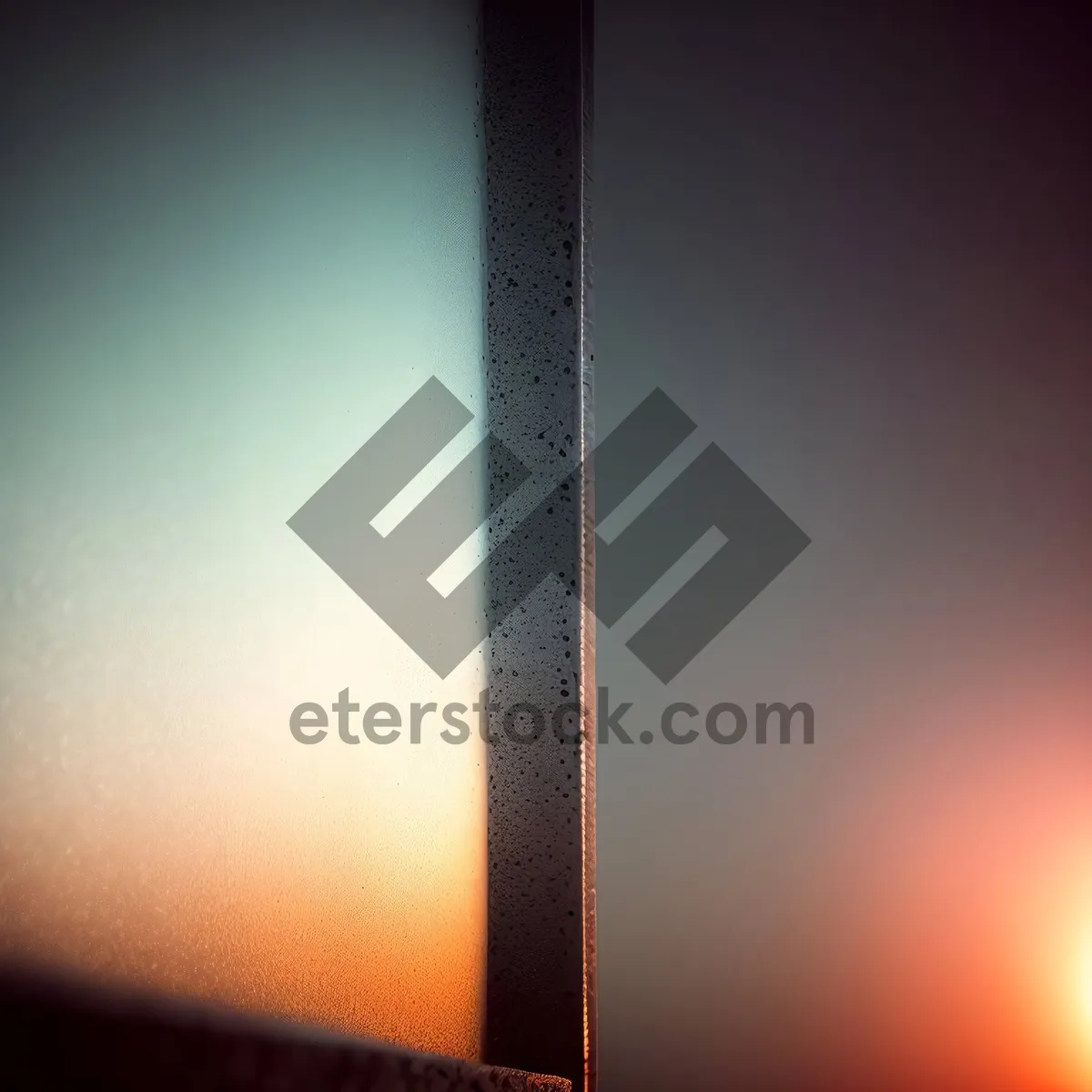 Picture of Black Lamp Spotlight with Matchstick on Dark Background