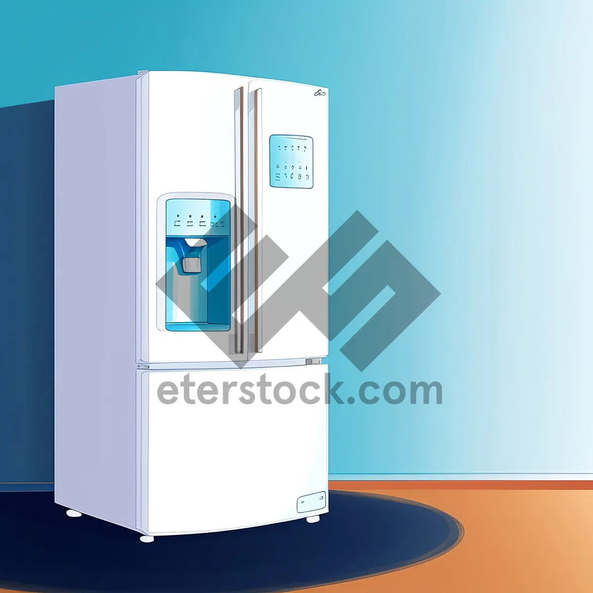 Picture of Refrigeration Mechanism: 3D Render of Open Storage Door