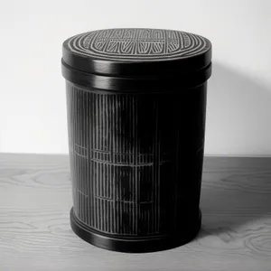 Metal Ashcan Bin Filter Device - Silver