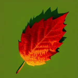 Vibrant Autumn Maple Leaf with Yellow Foliage