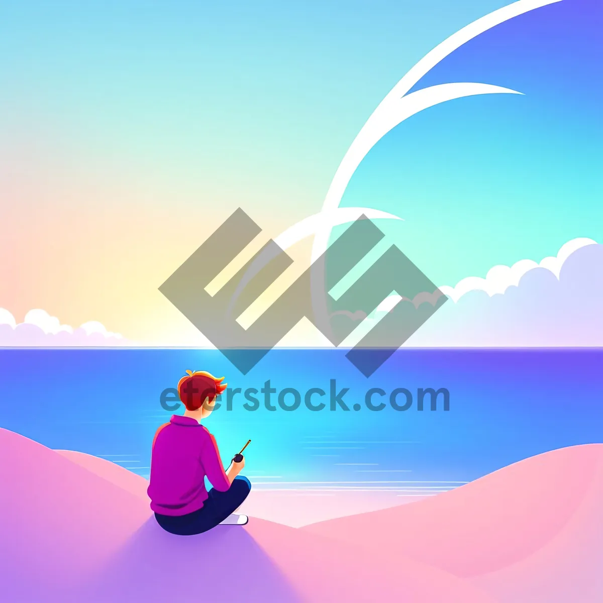 Picture of Vibrant Cartoon Glowing Symbol Design