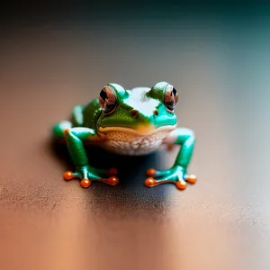 Vibrant-eyed Tree Frog in Wildlife