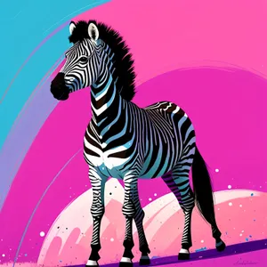 Wild Zebra DJ: Majestic Mammal in Safari Serenade